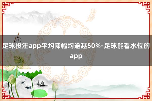 足球投注app平均降幅均逾越50%-足球能看水位的app