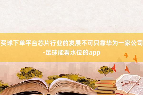 买球下单平台芯片行业的发展不可只靠华为一家公司-足球能看水位的app