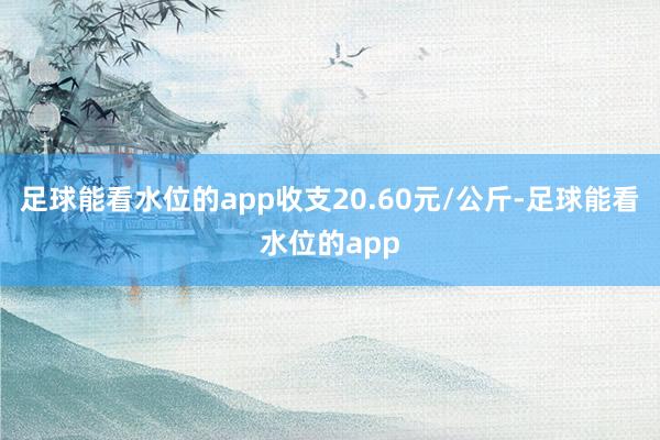 足球能看水位的app收支20.60元/公斤-足球能看水位的app