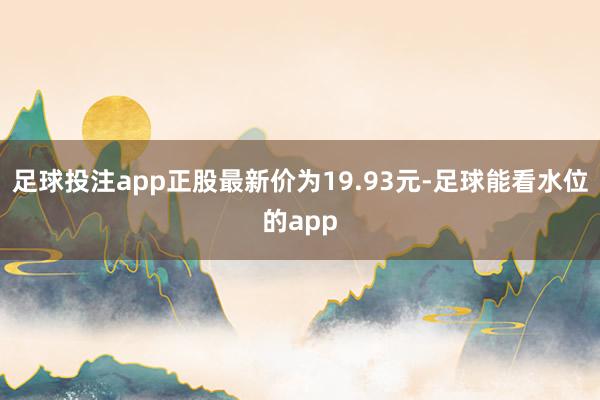 足球投注app正股最新价为19.93元-足球能看水位的app