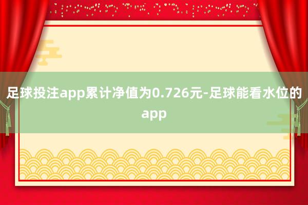 足球投注app累计净值为0.726元-足球能看水位的app