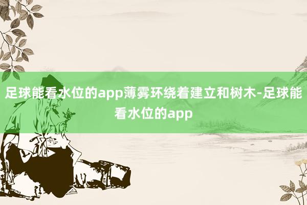 足球能看水位的app薄雾环绕着建立和树木-足球能看水位的app