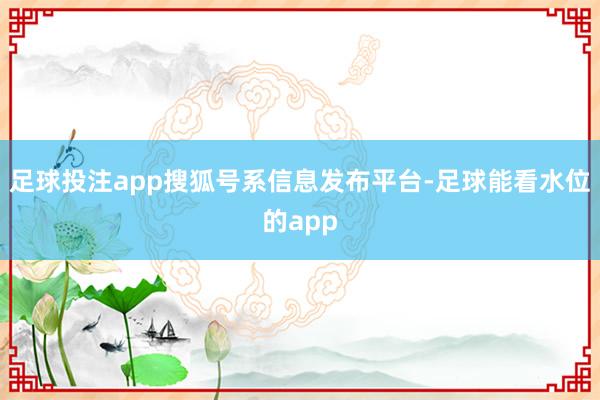 足球投注app搜狐号系信息发布平台-足球能看水位的app