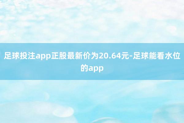 足球投注app正股最新价为20.64元-足球能看水位的app