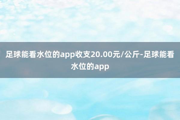 足球能看水位的app收支20.00元/公斤-足球能看水位的app