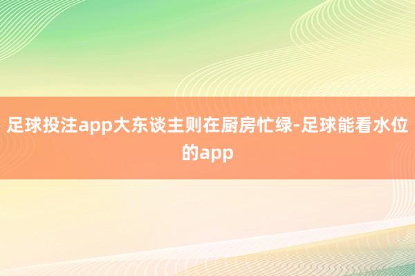 足球投注app大东谈主则在厨房忙绿-足球能看水位的app
