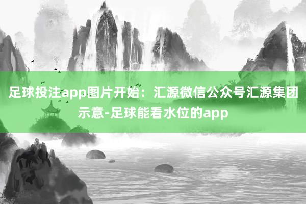 足球投注app图片开始：汇源微信公众号汇源集团示意-足球能看水位的app