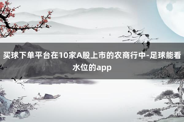 买球下单平台在10家A股上市的农商行中-足球能看水位的app